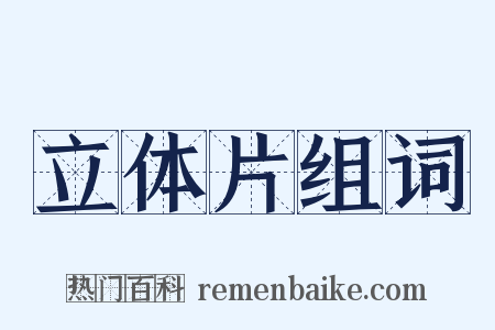 立体片组词是什么意思的图片